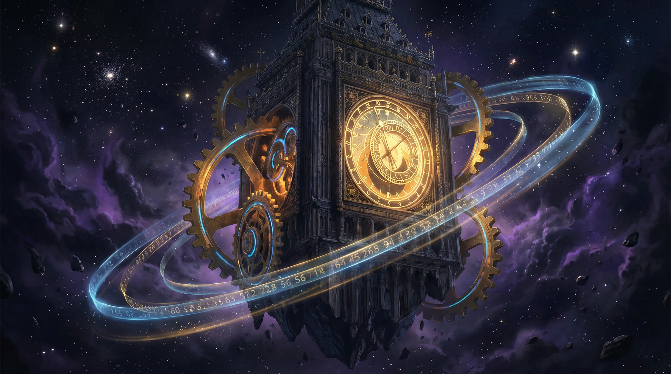 深邃时空星云背景，象征 加拿大pc28 的宇宙奥秘